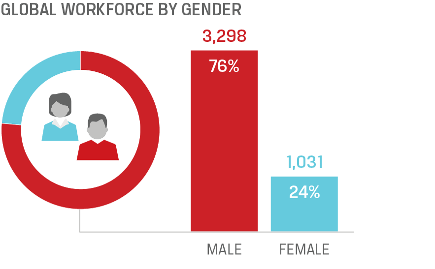 workforce by gender